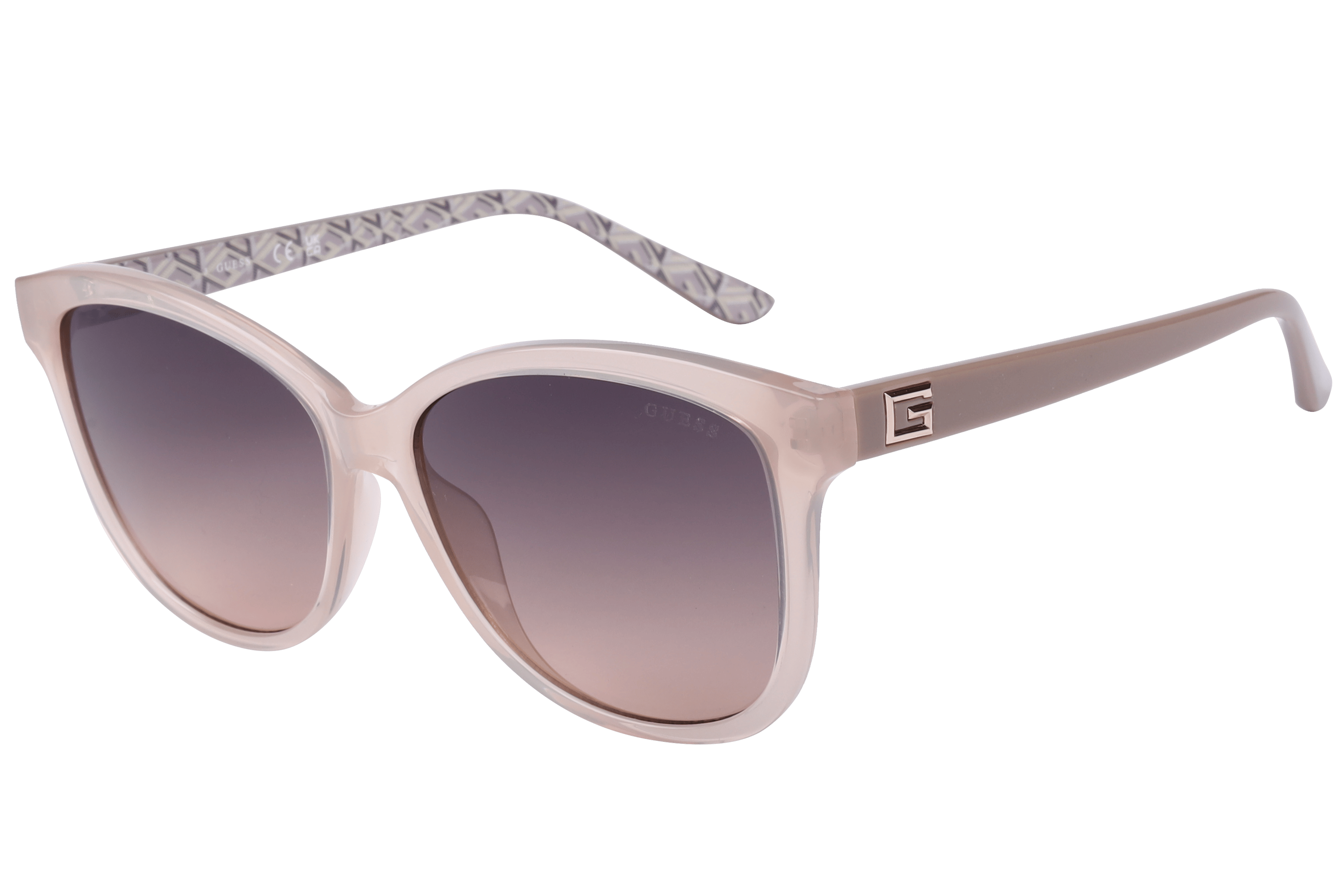 Guess GU7920 Sunglass Beige Female Full Shell Sunglass — Beige frame — alternate view