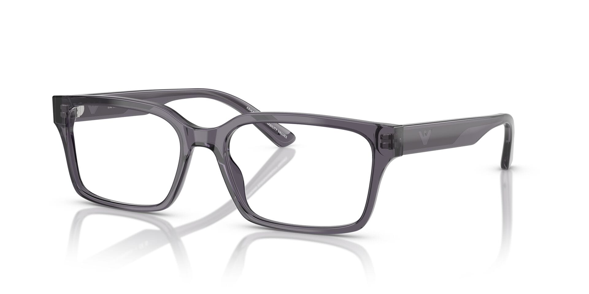 Emporio Armani 0EA3244 Frame Transparent Grey Male Full Shel — Transparent Grey frame