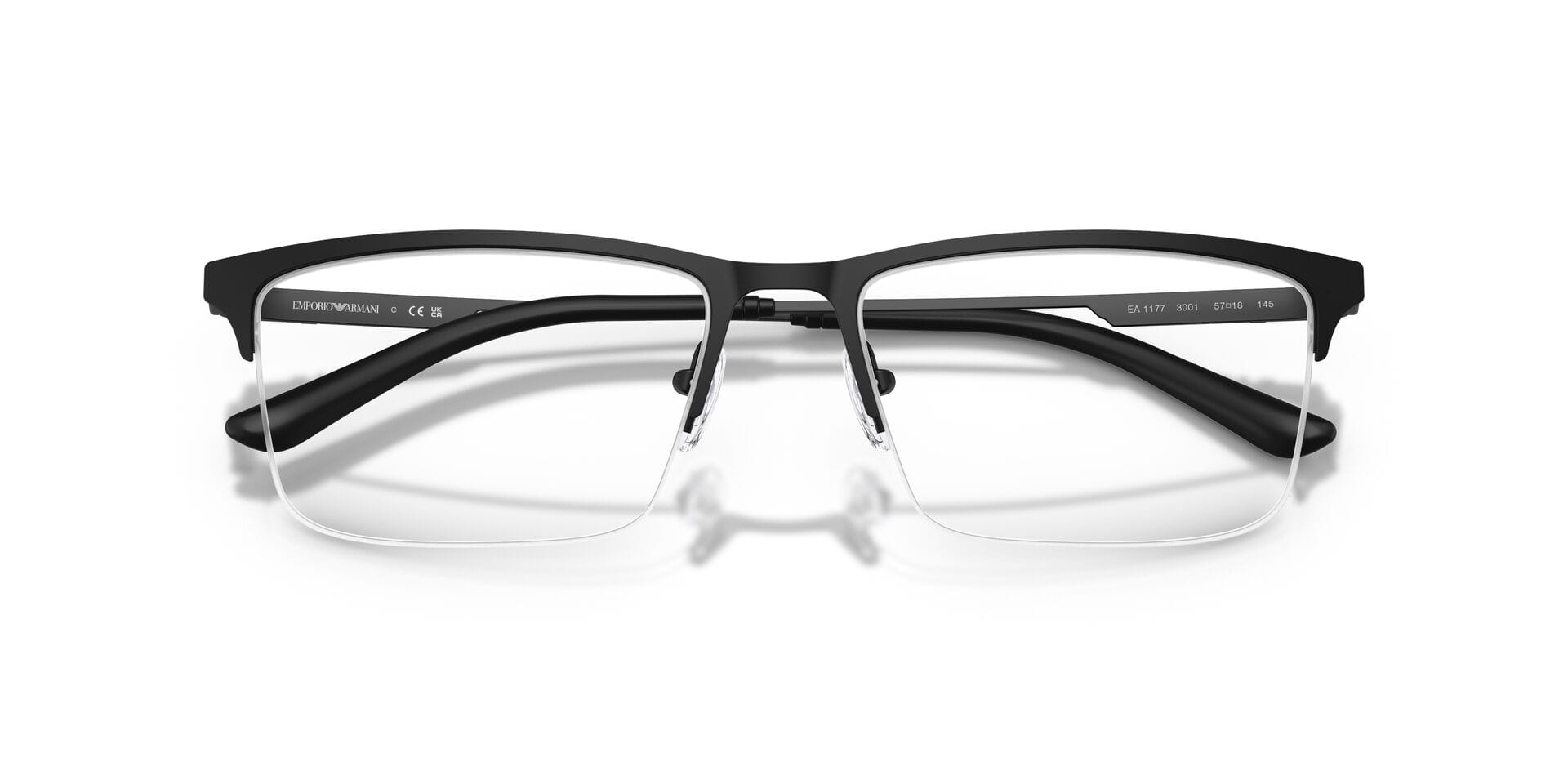 Emporio Armani 0EA1177 Frame Matt Black Male Full - Frame — Matt Black frame — view 13