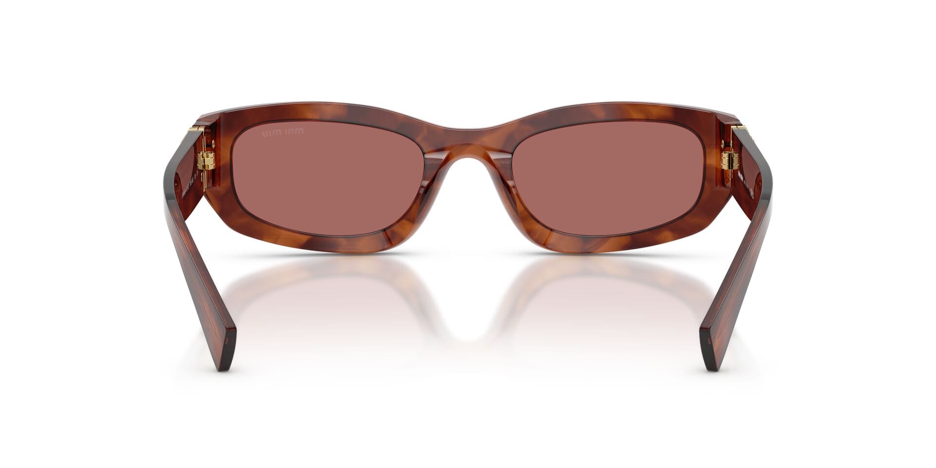 Miu Miu 0MUB04S Sunglass Brown Female Full Shell Sunglass — Brown frame — view 18