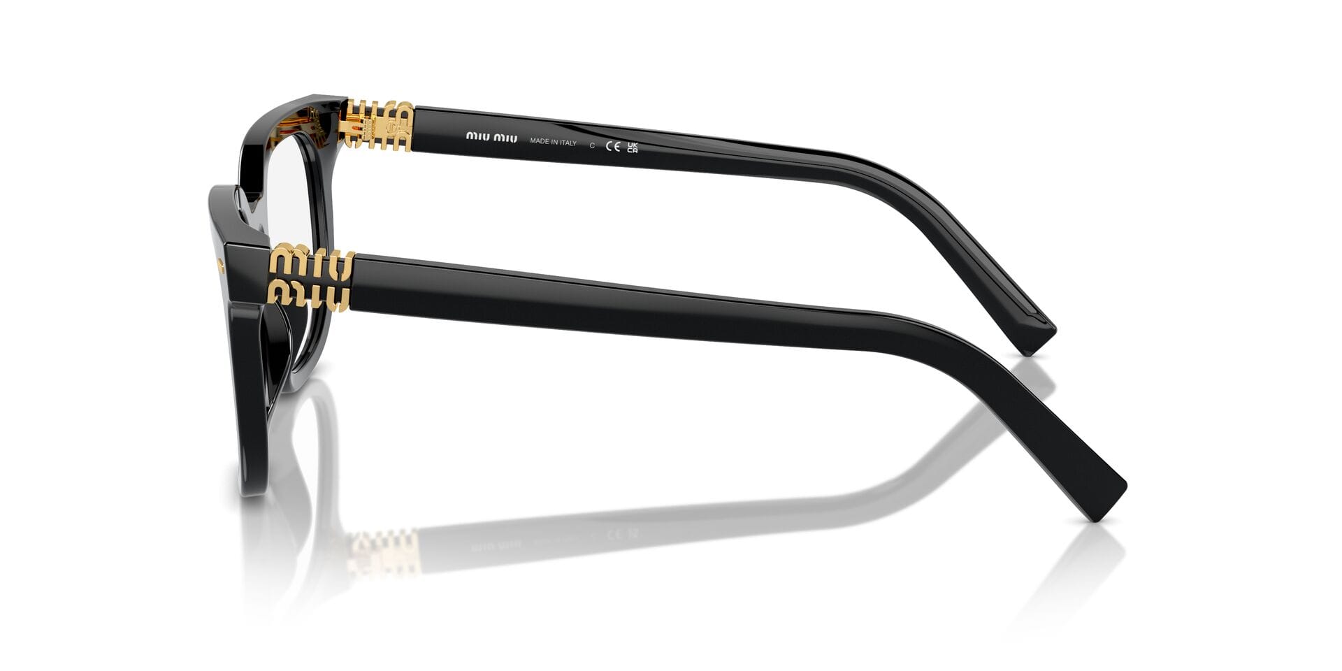 Miu Miu 0MU06XV Frame Black Female Full Metal Frame — Black frame — view 13