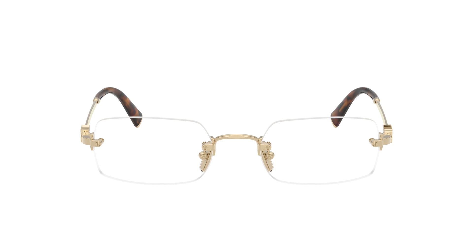Miu Miu 0MU50YV Frame Gold Female RimLess Metal — Gold frame