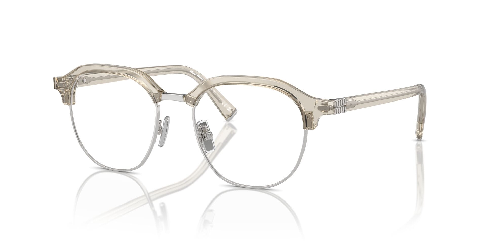 Miu Miu 0MU10XV Frame Grey Female Full Shell Frame — Grey frame — view 4