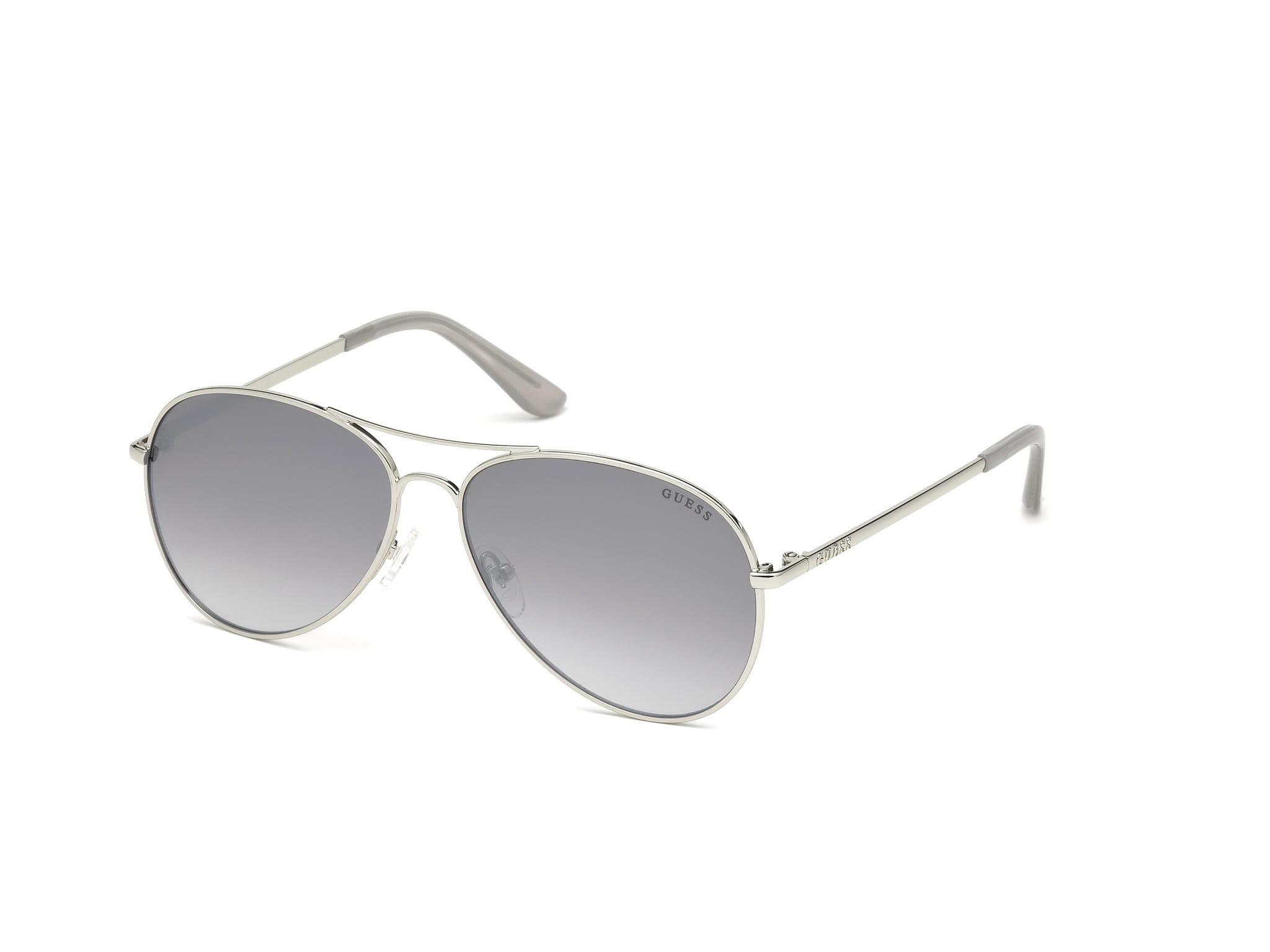 Guess GU6925 Sunglass Silver Male Full Metal Sunglass — Silver frame — alternate view