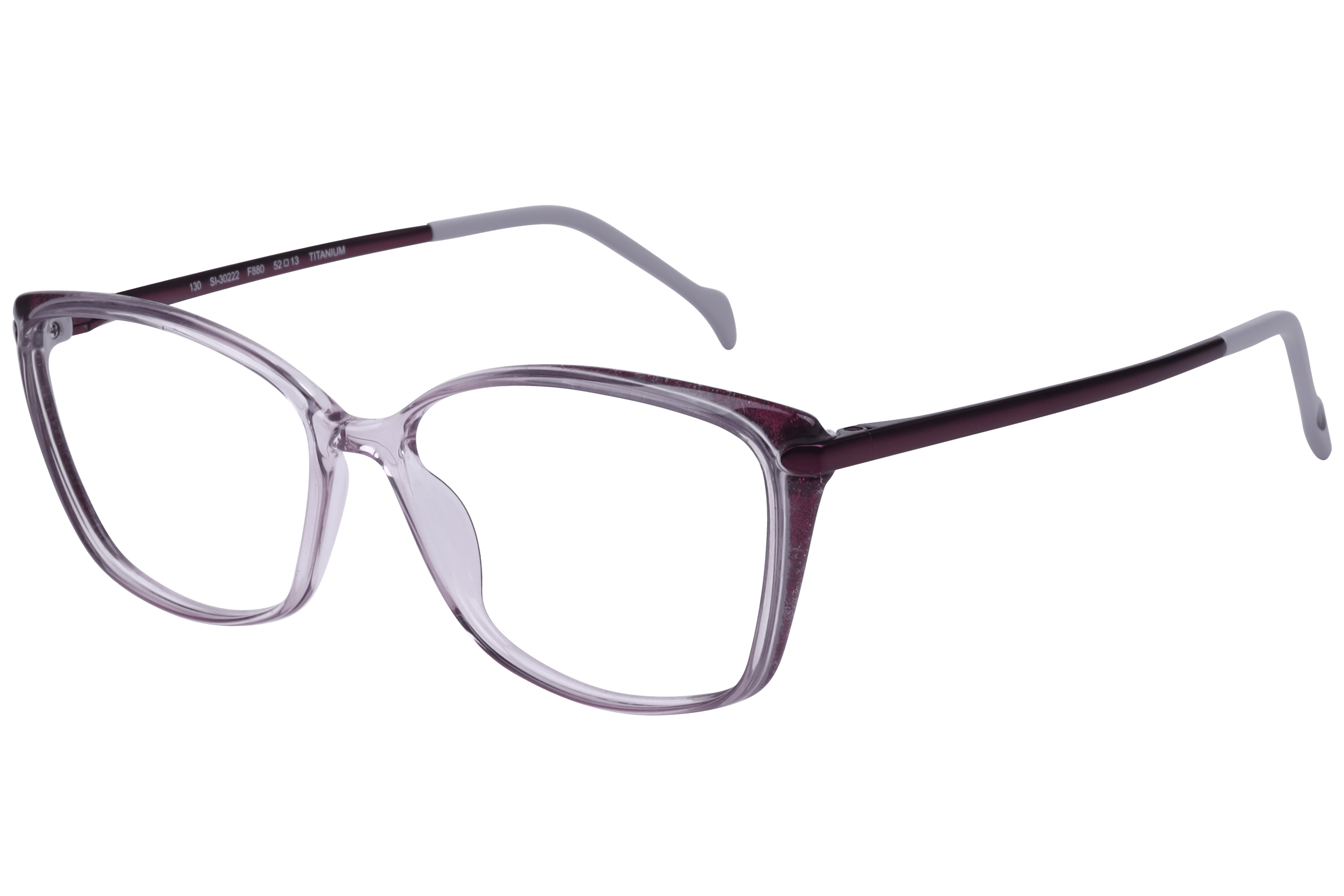 Hans Stepper SI-30222 Frame Transparent Violet Female Full T Frame — Transparent Violet frame — alternate view