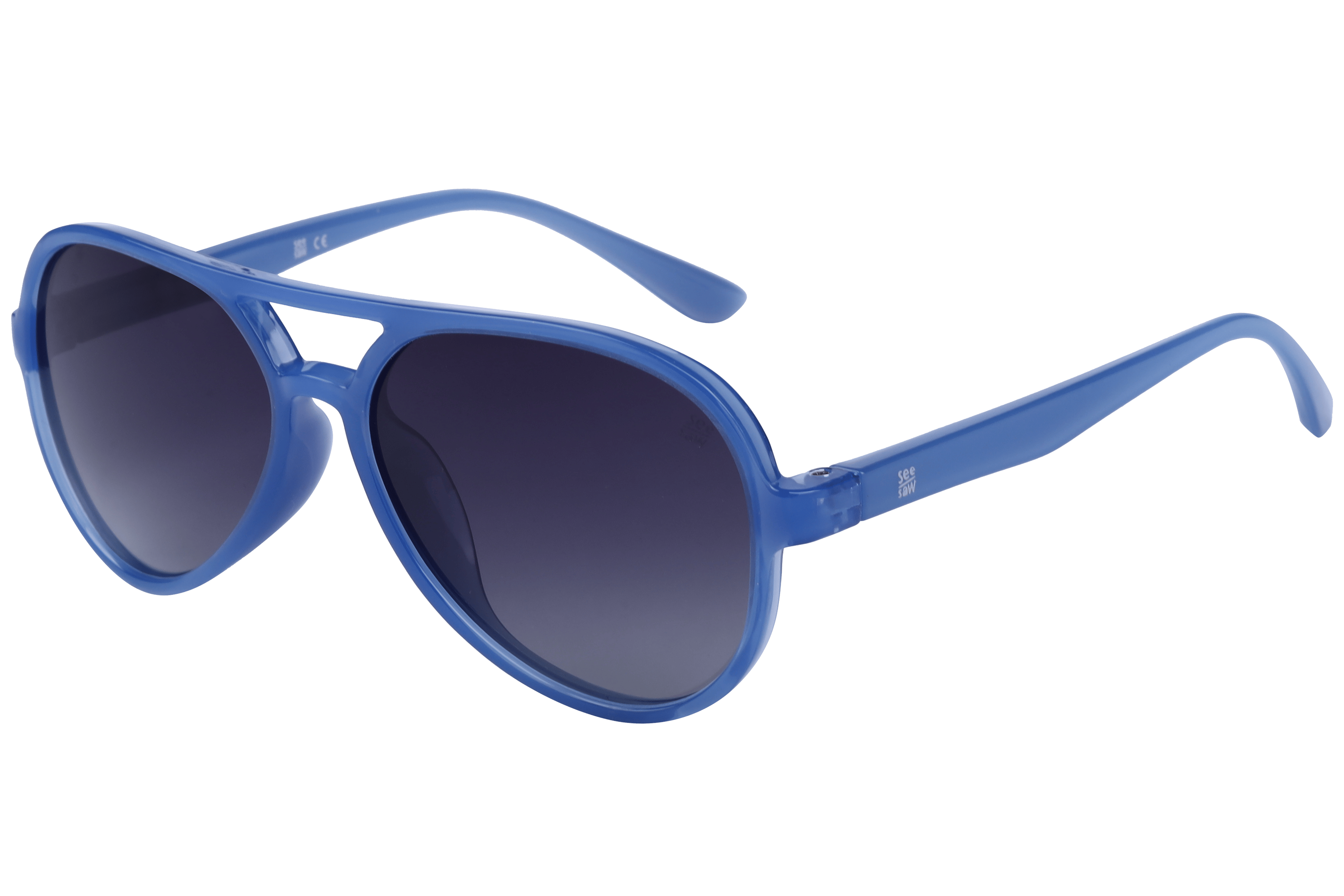 See Saw SS3515 Sunglass Blue Kids Full Shell — Blue frame