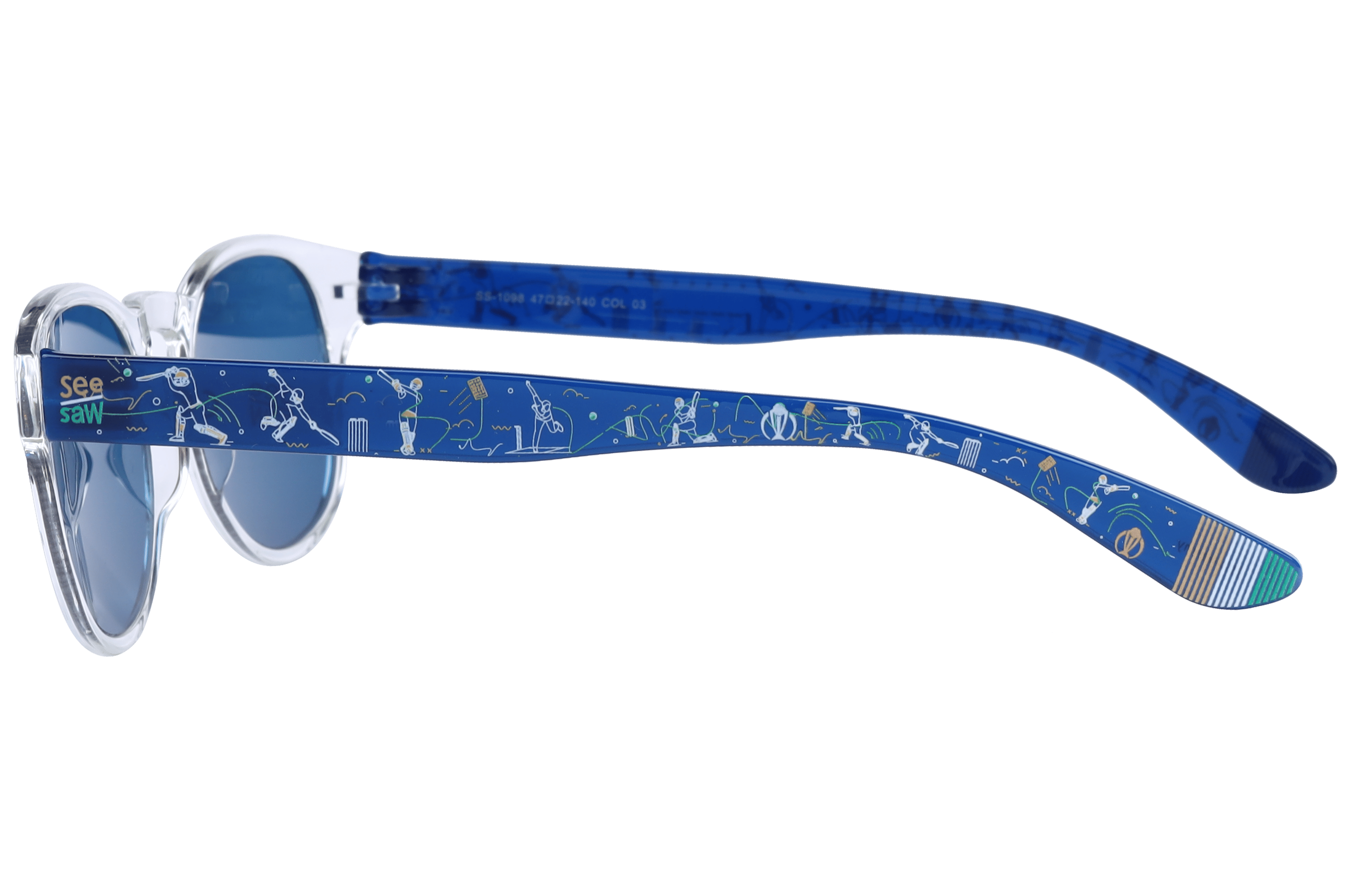 See Saw SS-1098 Sunglass Transparent Kids Full Shell Sunglass — Transparent frame — view 3